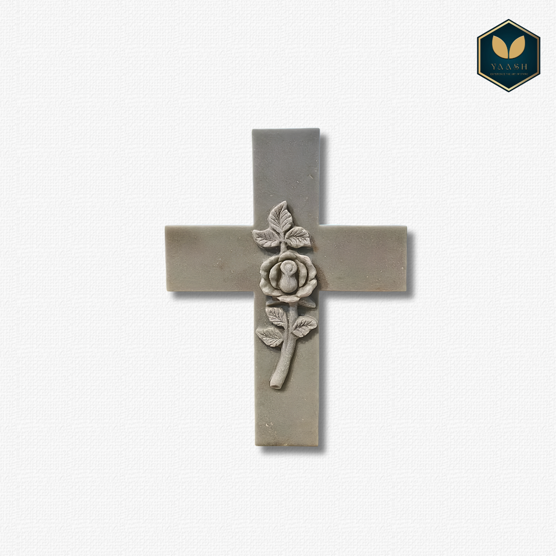 Cross Rose Sculpture